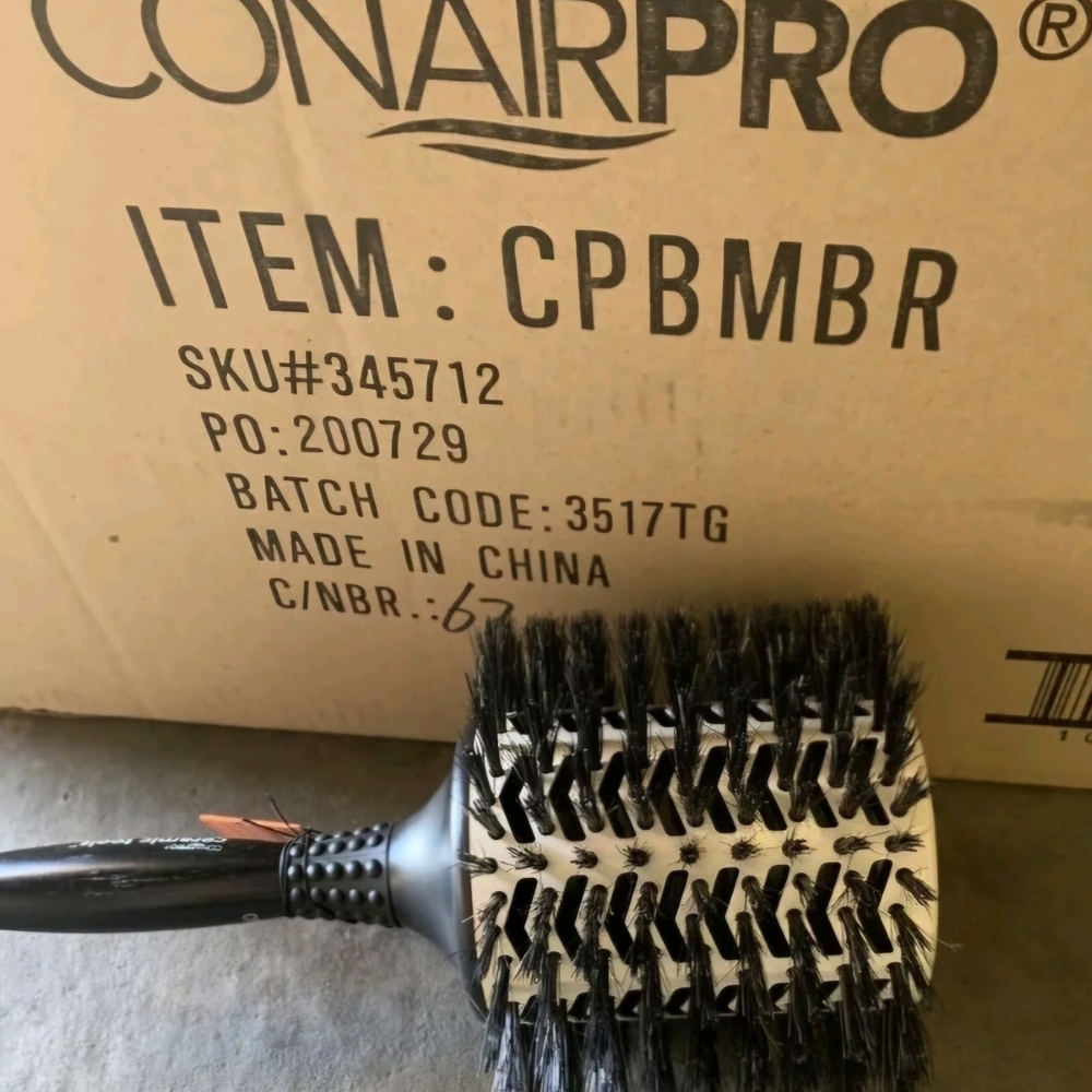 Black Spiral Hair Styling Brush